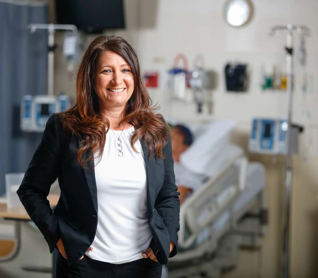 Nurse smiling at camera
