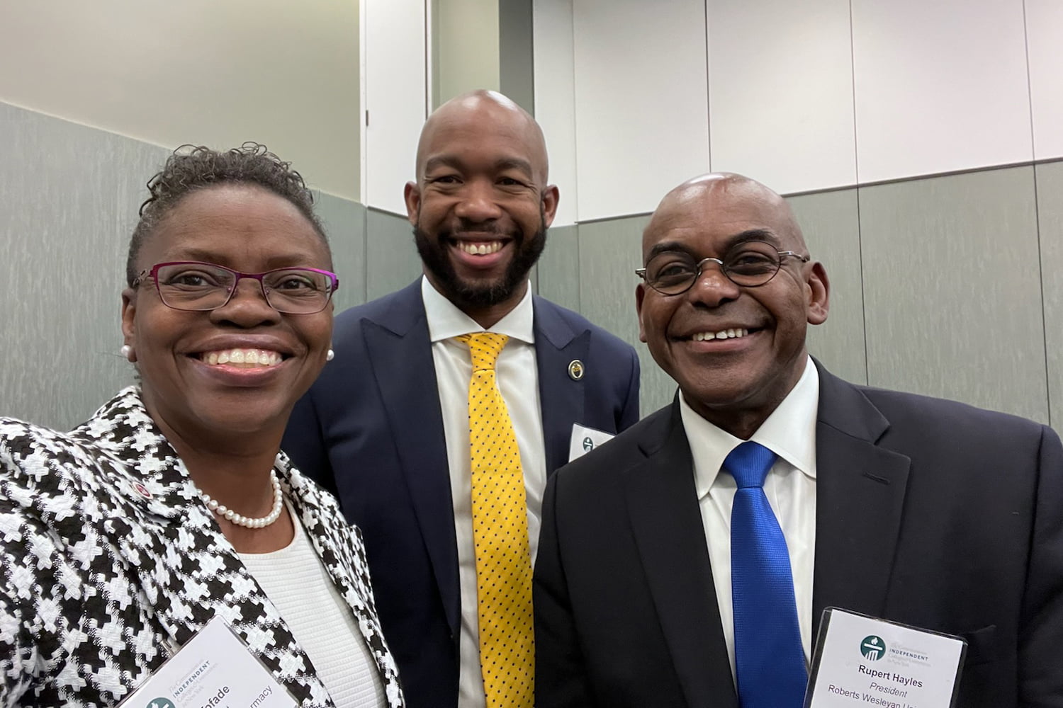 President Hayles with visitors