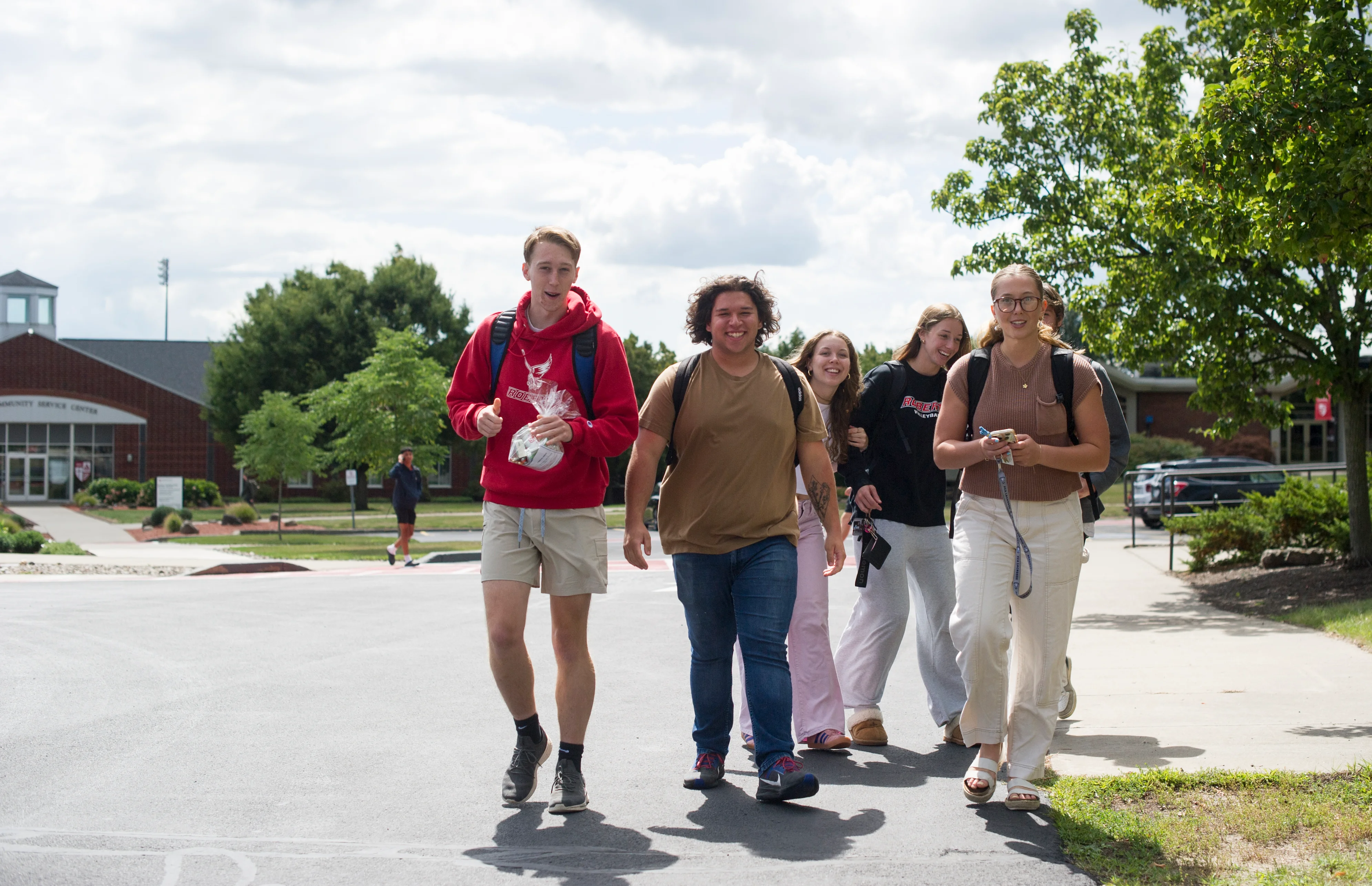 A Group Of Students On Roberts Wesleyan Campus
