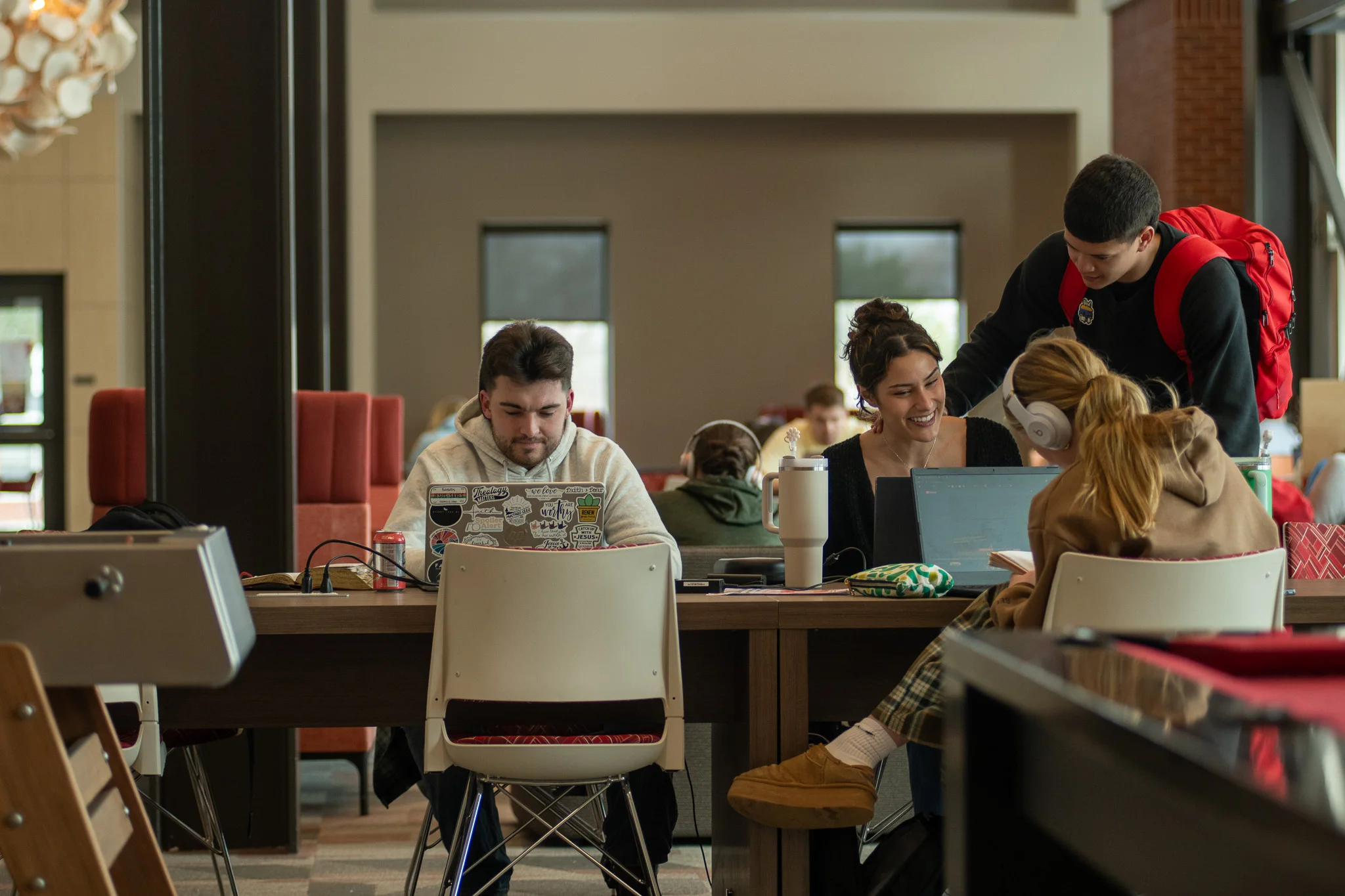 A Male Student Studies In The GCEC