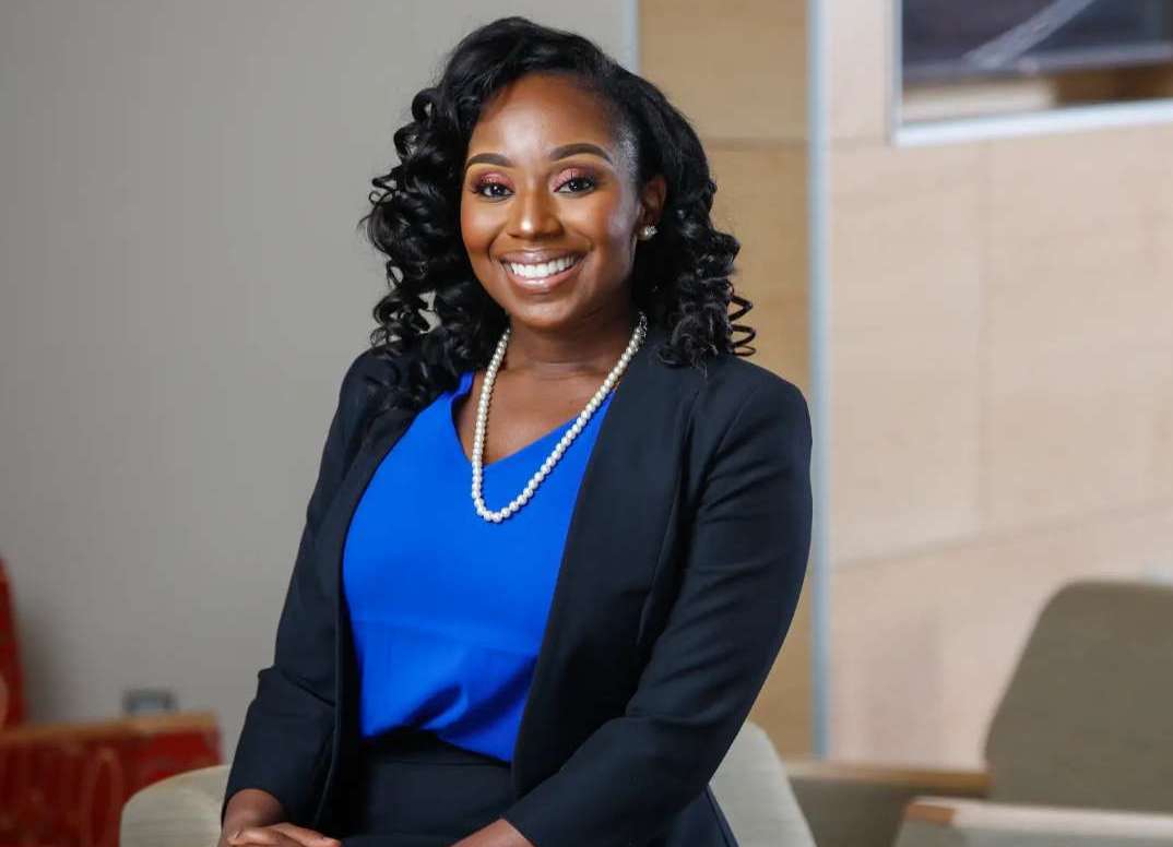 Nursing student with laptop