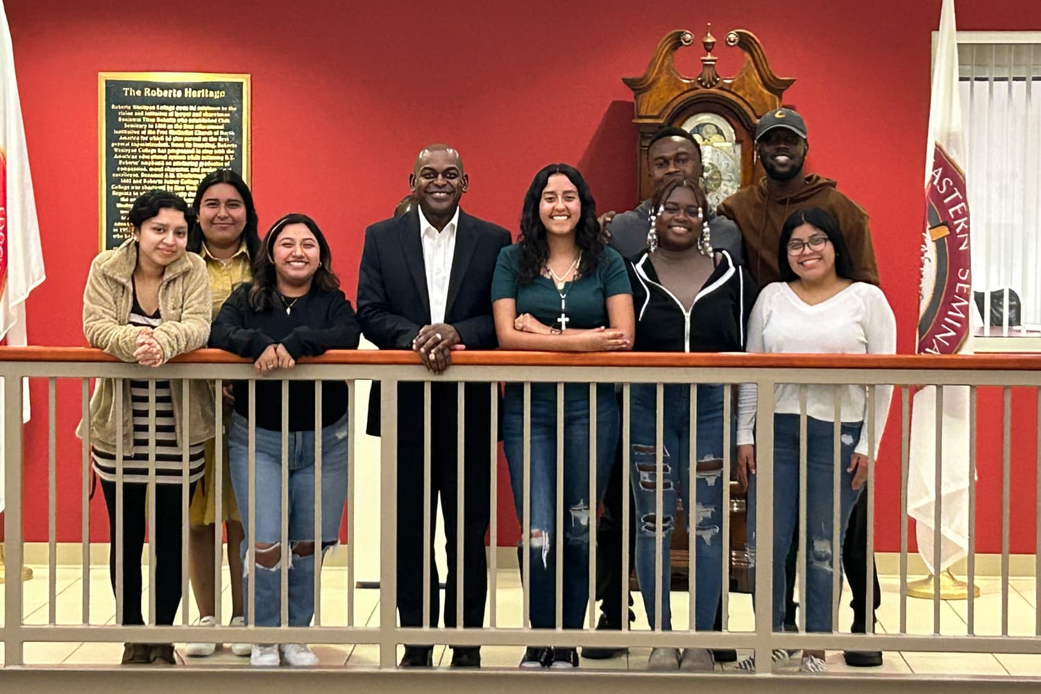 Guadalupe Students with President Hayles